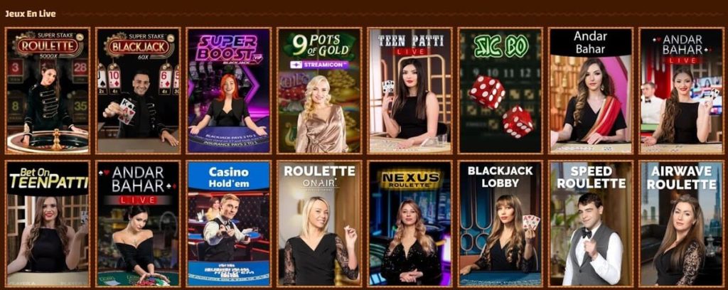 Tiki Casino jeux live