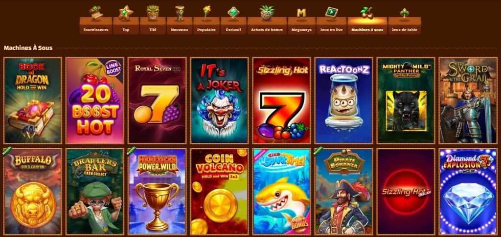 Tiki Casino machines à sous