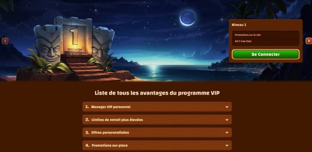 Tiki Casino programme VIP